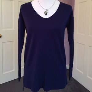 EUC Ann Taylor 100% Merino Wool Sweater, Navy, XS